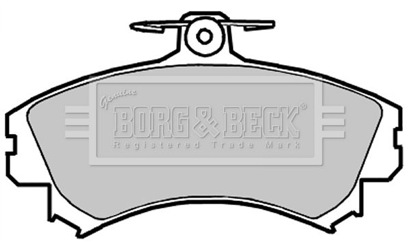 BORG & BECK stabdžių trinkelių rinkinys, diskinis stabdys BBP2151
